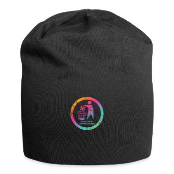 FCK NZS - Die Welt ist bunt! - Gegen Rechts - Jersey-Beanie - Schwarz - Vorne