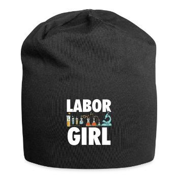 Labor Girl Chemistry Student Laboratory Assistant - Jersey Beanie - black - Front
