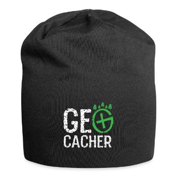geocaching, cache, gps, geocache, geocacher, logbu - Jersey-Beanie - Schwarz - Vorne