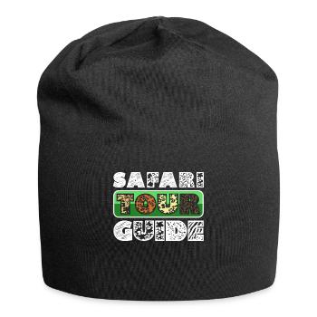 Safari Tour Guide design, Animal design, Africa - Jersey Beanie - black - Front