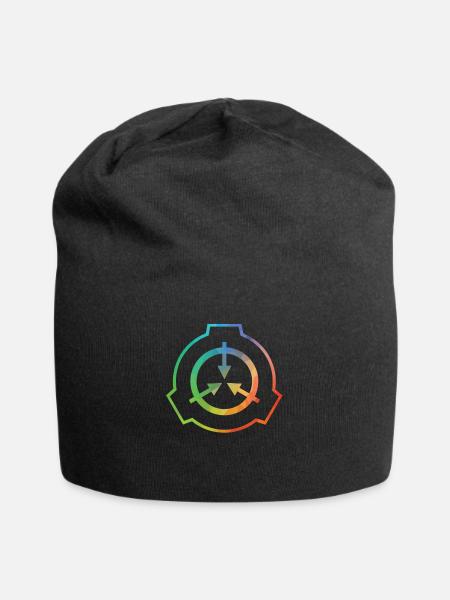 Regenbogen Logo sicher enthalten schützen scp Foundation - Jersey-Beanie - Schwarz