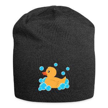 Süßes gelbe Gummi Ente Badewanne Spielzeug - Jersey-Beanie - Anthrazit - Vorne