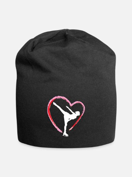 Eiskunstlauf Eiskunstläuferin Eislauf Schlittschuh - Jersey-Beanie - Schwarz