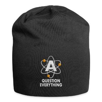 Question Everything Atom Atheist Atheismus Glaube - Jersey-Beanie - Schwarz - Vorne