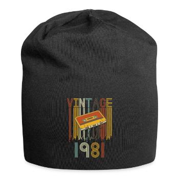 Vintage 1981 Retro - Jersey-Beanie - Schwarz - Vorne