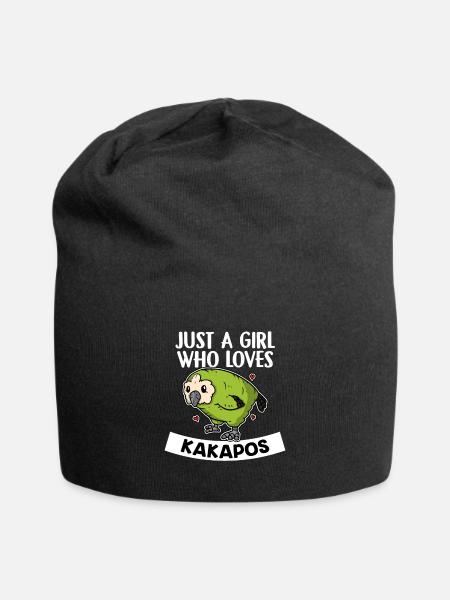 Just A Girl Who Loves Kakapos Kakapo Kostüm - Jersey-Beanie - Schwarz