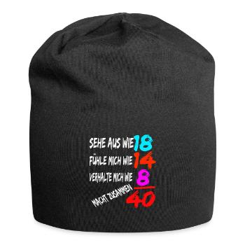 40 Geburtstag 40 Jahre alt Geschenk - Jersey-Beanie - Schwarz - Vorne