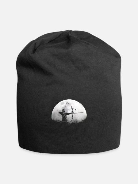 Bogen Bogenschütze Mond - Jersey-Beanie - Schwarz