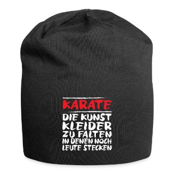 Karate Kunst Kampfsportler Selbstverteidigung - Jersey-Beanie - Schwarz - Vorne