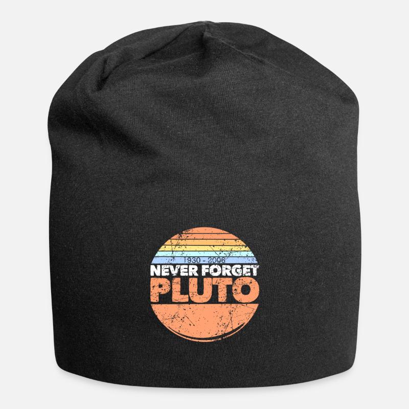 never forget pluto - Jersey-Beanie - Schwarz