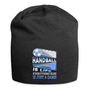 Handball ist das Leben Alles andere ist nur ein Spiel - Jersey-Beanie - Schwarz - Vorne