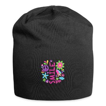 Conception de signe de paix cool - Bonnet en jersey - noir - Devant