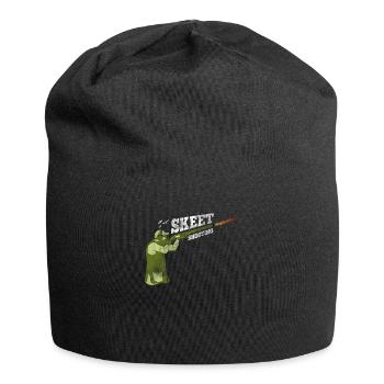 Skeet Schießen Tontauben - Jersey-Beanie - Schwarz - Vorne