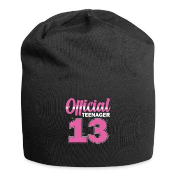 Girls Official Teenager 13 Birthday - Jersey Beanie - black - Front