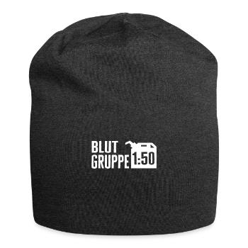 Blutgruppe 1 Zu 50 Mofa Mofafahrer Moped - Jersey-Beanie - Anthrazit - Vorne