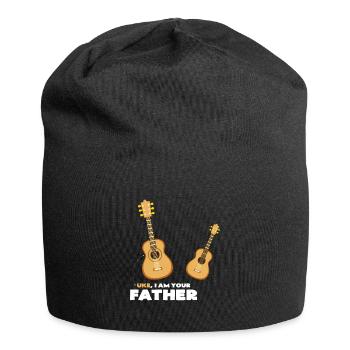 Ukulele und Uke ich bin dein Vater Gitarre Idee - Jersey-Beanie - Schwarz - Vorne