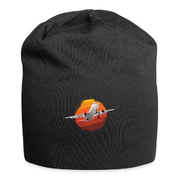 plane - Jersey Beanie - black - Front