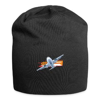 plane - Jersey Beanie - black - Front