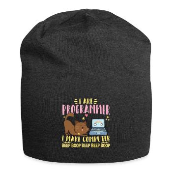 I Are Programmer I Makes Computer Beep Boop Coder - Jersey-Beanie - Anthrazit - Vorne