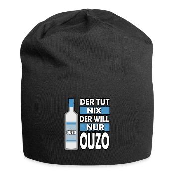 Der tut nix der will nur Ouzo Grieche Griechenland - Jersey-Beanie - Schwarz - Vorne