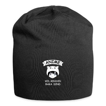 Anime weil Menschen baka sind - Jersey-Beanie - Schwarz - Vorne