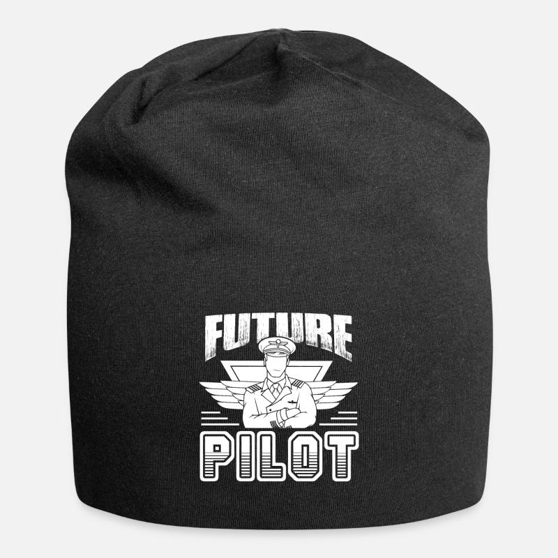 Pilot Zukünftiger Pilot - Jersey-Beanie - Schwarz