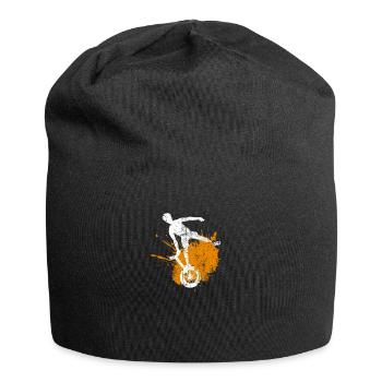 Einrad - Jersey-Beanie - Schwarz - Vorne