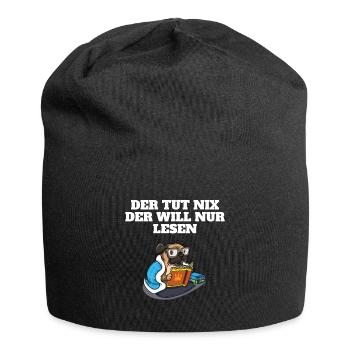 Lesen Leseratte Der tut nix der will nur lesen - Jersey-Beanie - Schwarz - Vorne
