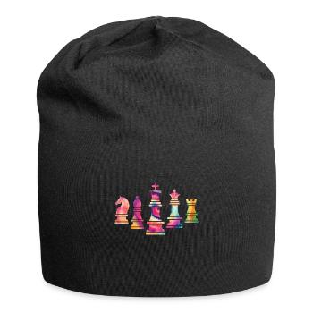 Roi d'échecs - Bonnet en jersey - noir - Devant