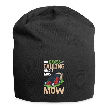 Lawn Mower Lawn Care - Jersey Beanie - black - Front