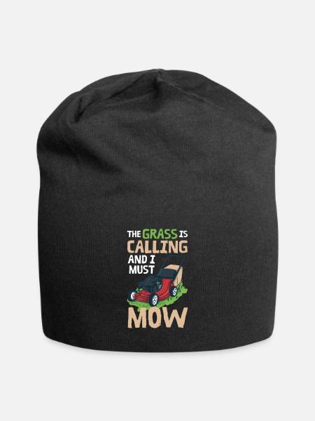 Lawn Mower Lawn Care - Jersey Beanie - black