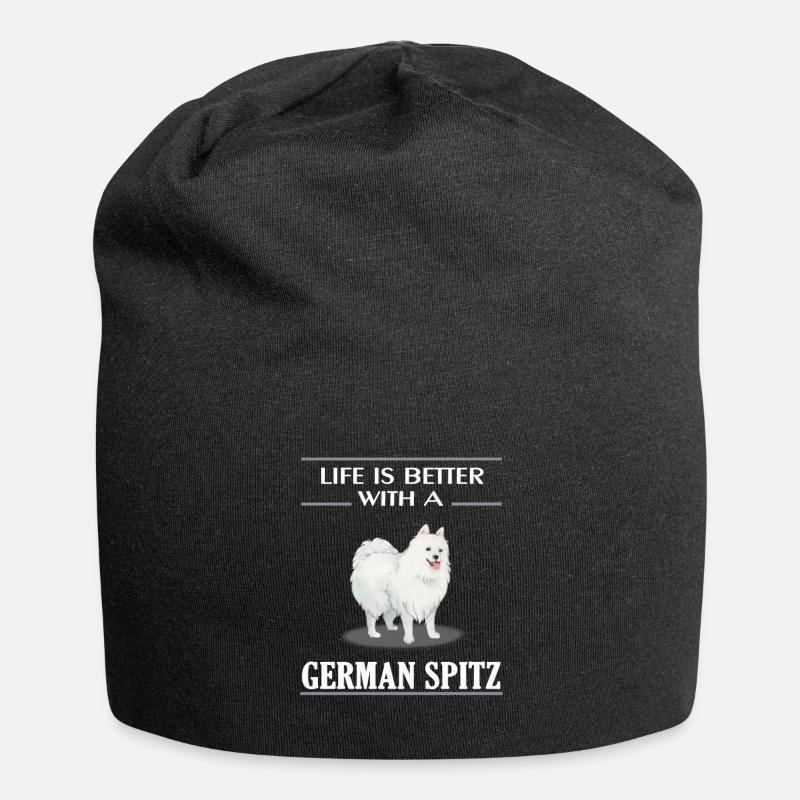 German Spitz - Jersey-Beanie - Schwarz