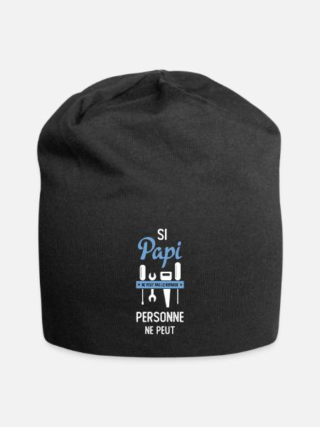 Si Papi Ne Peut Pas Le Reparer Personne Ne Peut - Bonnet en jersey - noir