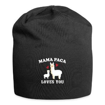 Alpaca Mama Paca - Funny Llama Alpaca Mother - Jersey Beanie - black - Front