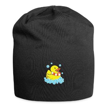 Badeente Entchen Kita Gummiente Enten Bademeister - Jersey-Beanie - Schwarz - Vorne