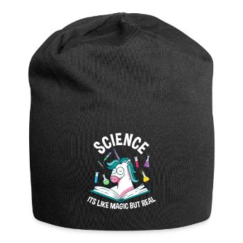 Science Is Like Magic But Real Unicorn - Jersey Beanie - black - Front