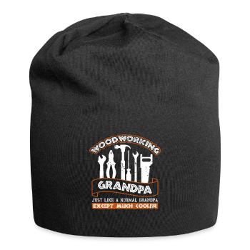 Drôle papa Grand-père Cadeau design Menuiserie Grand-père - Bonnet en jersey - noir - Devant