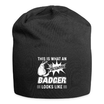 So sieht ein fantastischer Dachs aus - Jersey-Beanie - Schwarz - Vorne