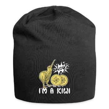 Kiwi Bird Hey I'm A Kiwi - Jersey Beanie - black - Front