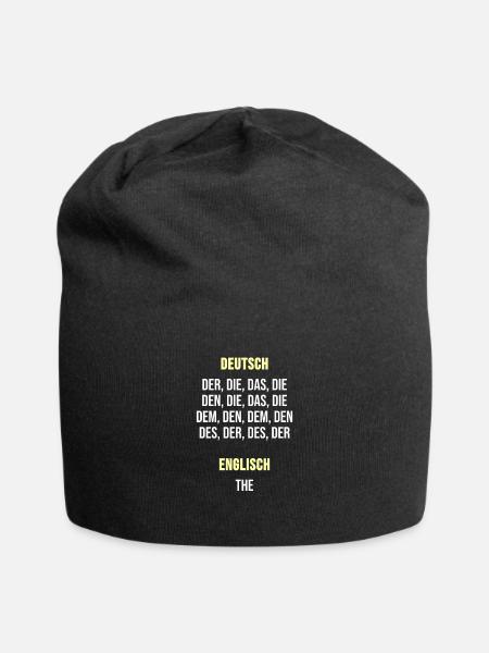 Deutsch lernen Deutschlehrer - Jersey-Beanie - Schwarz