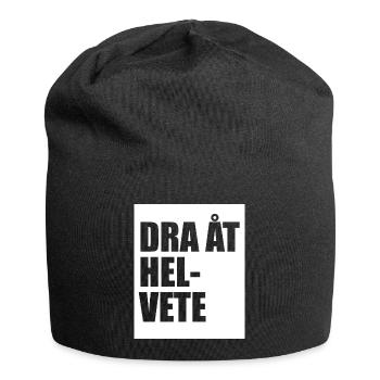 Verpiss dich - Jersey-Beanie - Schwarz - Vorne