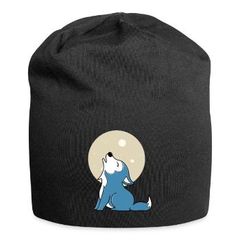 Baby wolf moon - Jersey Beanie - black - Front
