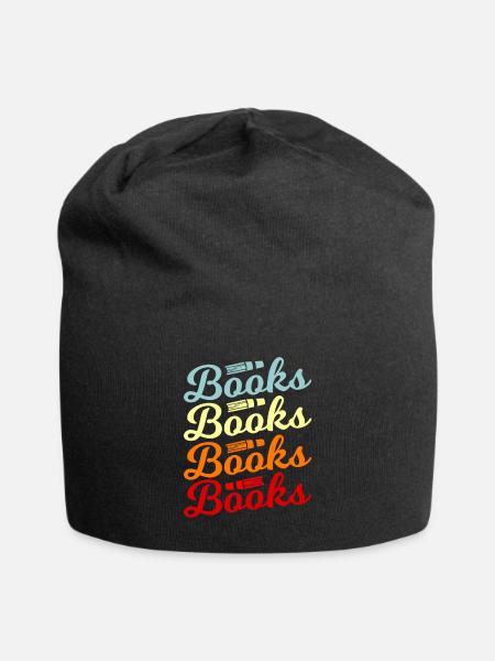 Buchwurm Geschenkidee - Jersey-Beanie - Schwarz