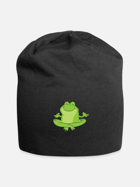 Yoga Frosch Frosch Kambo Jungle Frog Medicine - Jersey-Beanie - Schwarz