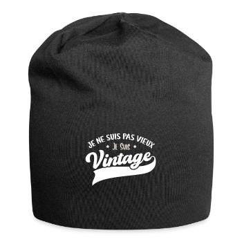 Je Ne Suis Pas Vieux Je Suis Vintage Anniversaire - Bonnet en jersey - noir - Devant