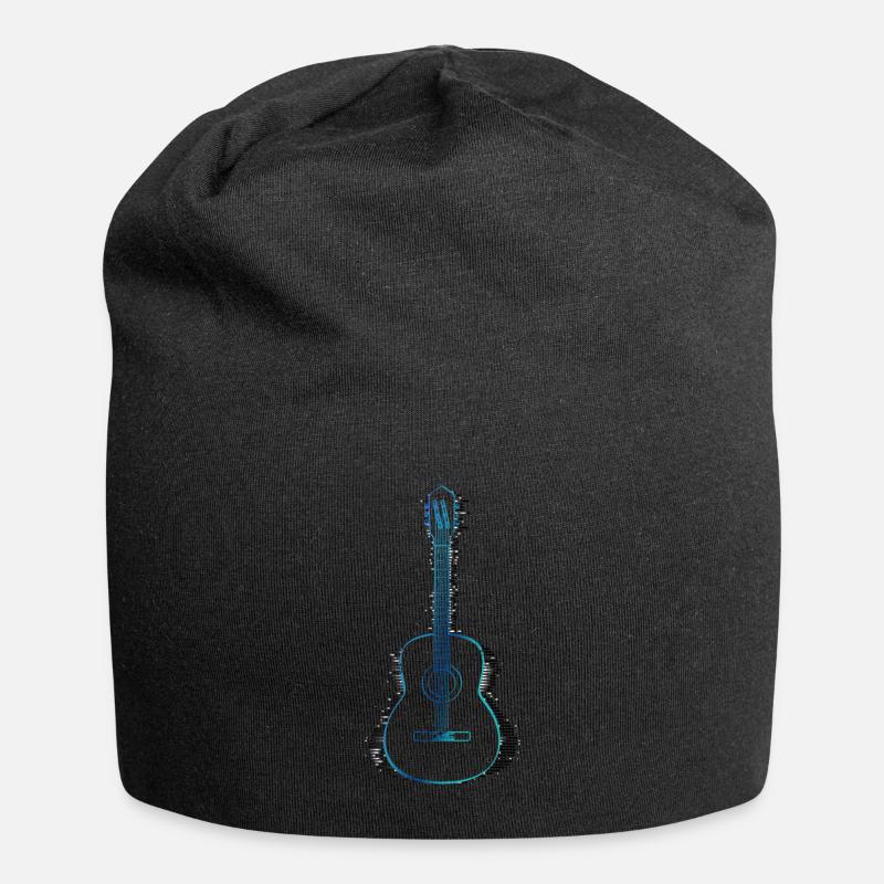 Guitar guitar player - Jersey Beanie - black