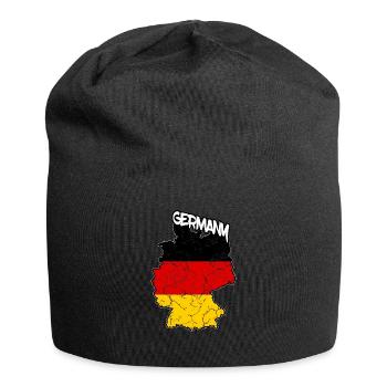 Deutschland Deutsch Flagge Landkarte Germany - Jersey-Beanie - Schwarz - Vorne