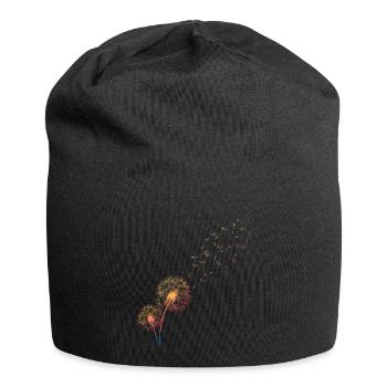 Pissenlit, pelote d'herbe, pissenlit - Bonnet en jersey - noir - Devant