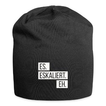 ES ESKALIERT EH ESKALATION PARTY SAUFEN LUSTIG - Jersey-Beanie - Schwarz - Vorne