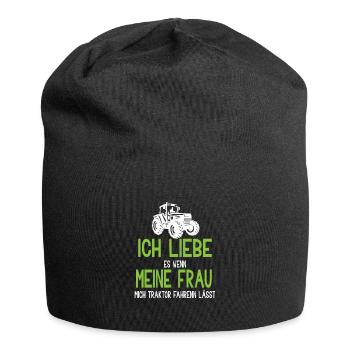 Landwirtschaft Bauer Bauernhof Landwirt - Jersey-Beanie - Schwarz - Vorne